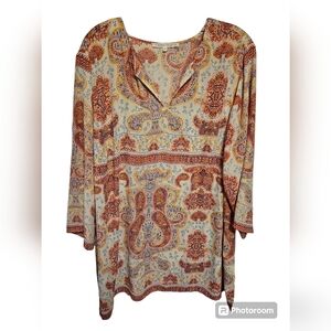 Violet & Claire Paisley Lightweight Top Women’s 2x